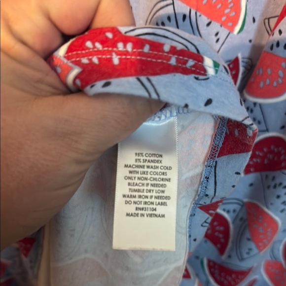 Kim rogers curvey Watermelon Print Blue Dress 1X - Picture 3 of 4
